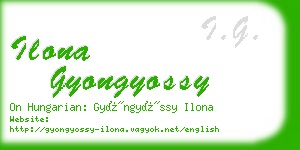 ilona gyongyossy business card